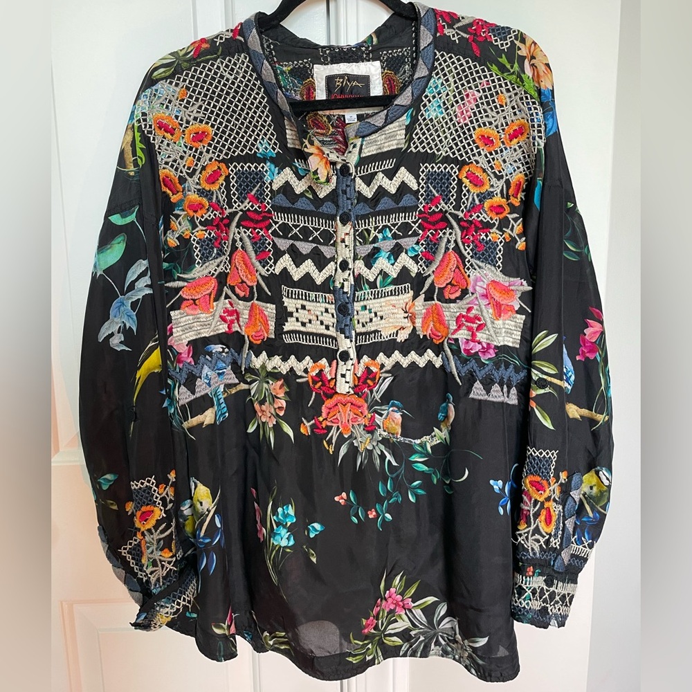 Johnny Was Silk Blouse